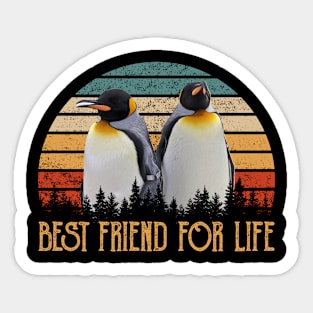 Flipper Fables Penguin Best Friends For Life  Wildlife Tee Extravaganza Sticker